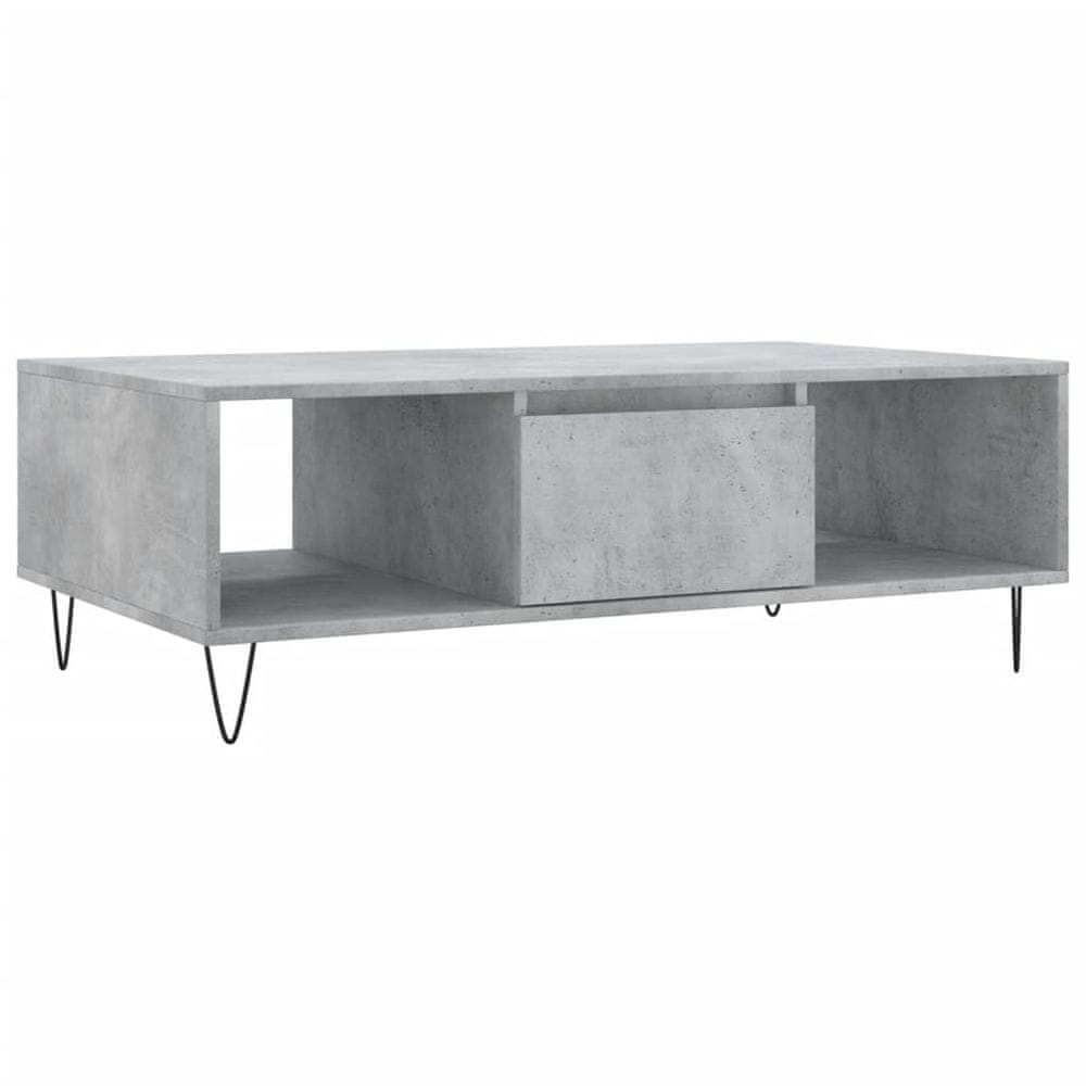 Vidaxl Konferenčný stolík betónovo sivý 104x60x35 cm kompozitné drevo
